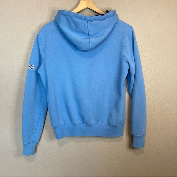 NORTH CAROLINA TARHEELS WOMEN'S HOODIE SWEAT SHIRT, SZ-SM, LT BLUE w/LETTERING - Picture 2 of 8